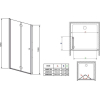Душові двері RADAWAY Eos DWB 80, тип Bi-Fold, 37813-01-01NL