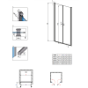 Душові двері RADAWAY Eos DWD 70, 37783-01-12N