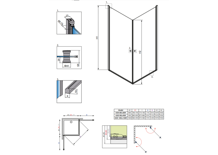Душова кабіна RADAWAY Eos KDD (100x100) 37223-01-12N