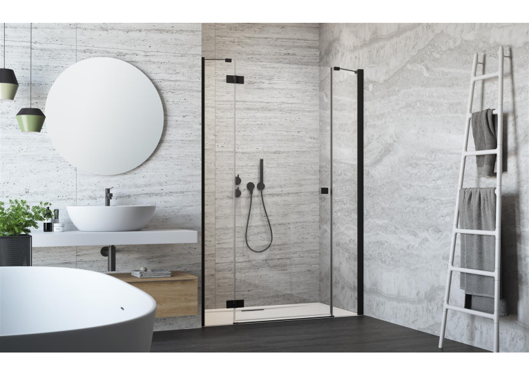 Душові двері RADAWAY Essenza New Black DWJS 110, 385030-54-01 L/R + 384090-54-01