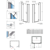 Душові двері RADAWAY Essenza New Black DWJS 110, 385030-54-01 L/R + 384090-54-01