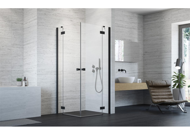 Душова кабіна RADAWAY Essenza New Black KDD (80/100) 385061-54-01L + 385062-54-01R