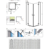 Душова кабіна RADAWAY Essenza New Black KDD (80/100) 385061-54-01L + 385062-54-01R
