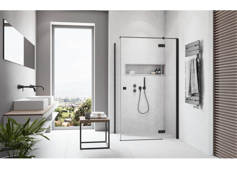 Душевая кабина  Квадратная 90x90 правая RADAWAY Essenza New Black KDJ 90Rx90x200 385044-54-01R+1384050-01-01