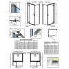 Душова кабіна RADAWAY Essenza New Black KDJ (80/110) 385043-54-01R + 384053-54-01