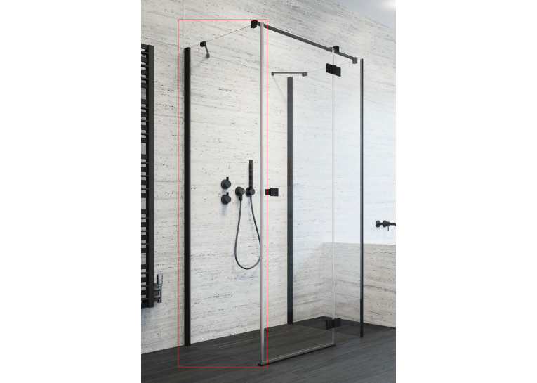 Душова стінка RADAWAY Essenza New Black KDJ/KDJ+S 900x2000 чорний/прозоре скло 384050-54-01