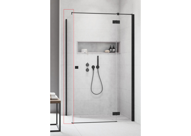  Душова стінка RADAWAY Essenza New Black KDJ/KDJ+S 1100x2000 чорний/прозоре скло 384053-54-01