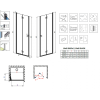 Душові двері RADAWAY Essenza New DWB 100R, 385077-01-01R