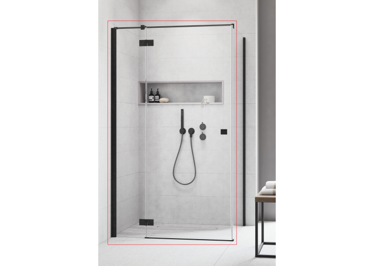 Душові двері RADAWAY Essenza New Black KDJ 1100Lx2000 чорний/прозоре скло 385041-54-01L