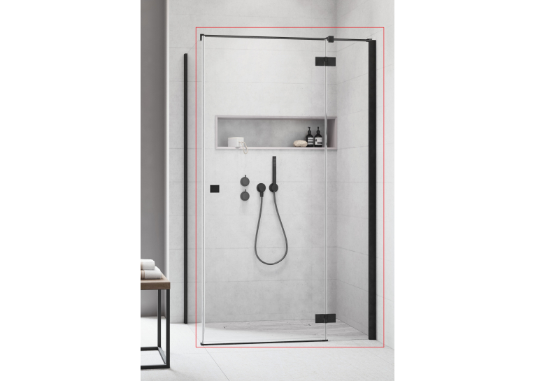 Душевая дверь RADAWAY Essenza New Black KDJ 1100Rx2000 чёрный/прозрачное стекло 385041-54-01R