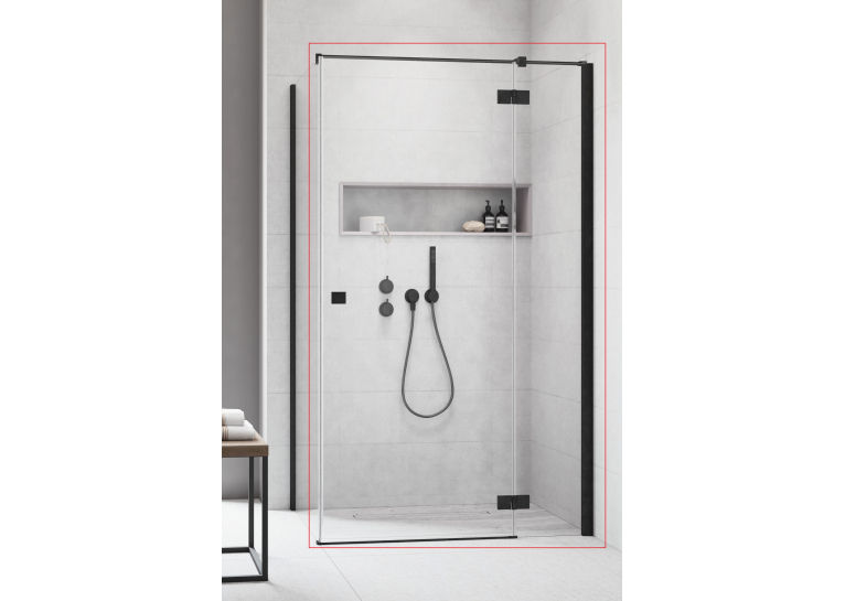  Душові двері RADAWAY Essenza New Black KDJ 1100Rx2000 чорний/прозоре скло 385041-54-01R