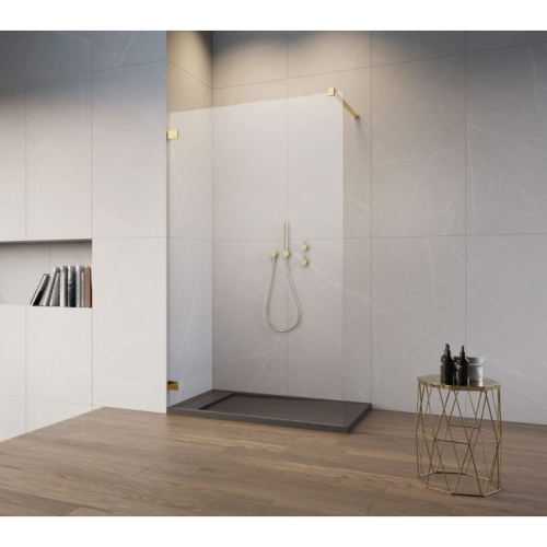 Душова кабіна RADAWAY Essenza Pro Gold Walk-in 500x2000 золотий/прозоре скло 10103050-09-01