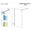  Душова кабіна RADAWAY Essenza Pro Gold Walk-in 550x2000 золотий/прозоре скло 10103055-09-01