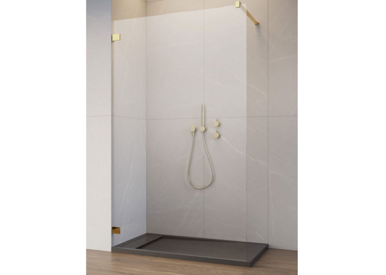  Душова кабіна RADAWAY Essenza Pro Gold Walk-in 550x2000 золотий/прозоре скло 10103055-09-01