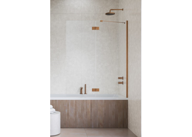 Шторка для ванны RADAWAY Essenza Brushed Copper PND II 100 правая, 110002100-93-01R