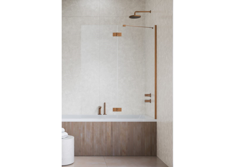 Шторка для ванны RADAWAY Essenza Brushed Copper PND II 100 правая, 110002100-93-01R