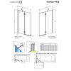 Шторка для ванны RADAWAY Essenza Brushed Copper PND II 100 правая, 110002100-93-01R