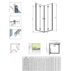 Душевая кабина RADAWAY Fuenta New KDD B (80/80) с порогом, 384070-01-01L + 384070-01-01R