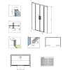 Душові двері RADAWAY Idea Black DWD 140, 387124-54-01