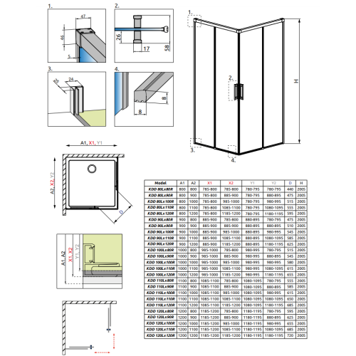 Душевая кабина RADAWAY Idea KDD (120/120) 387064-01-01L + 387064-01-01R