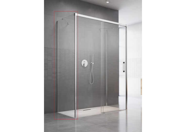  Бічна стінка RADAWAY Idea S1 900Lx2000 хром/прозоре скло 387050-01-01L