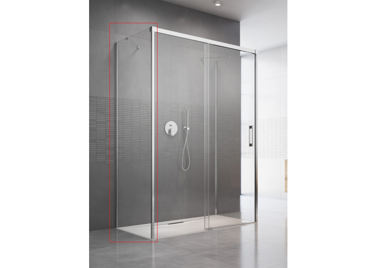 Боковая стенка RADAWAY Idea S1 900Lx2000 хром/прозрачное стекло 387050-01-01L