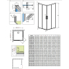 Душова кабіна RADAWAY Idea Black KDD (100/110) 387062-54-01L + 387063-54-01R
