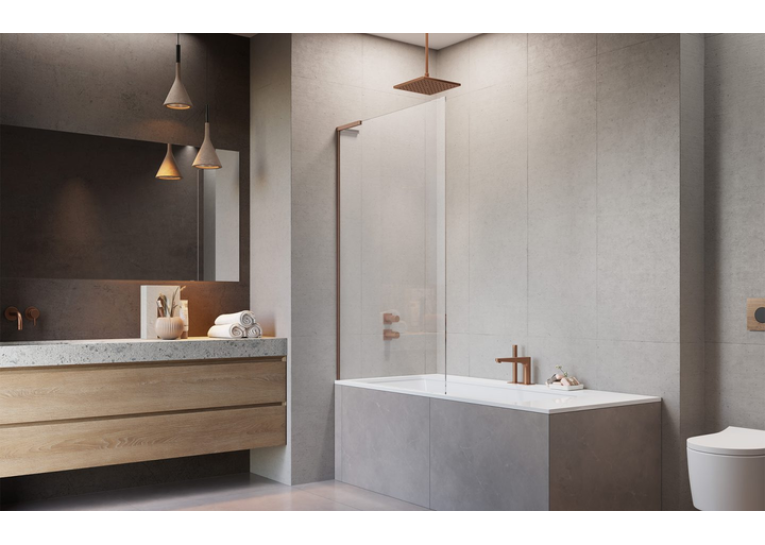 Шторка на ванну Radaway Modo SL Brushed Copper PNJ II 700x1500 ліва, 10316070-93-01L (виставковий зразок)