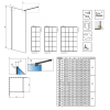 Перегородка для душу RADAWAY Walk-in Modo New Black II Factory 125 389125-54-55