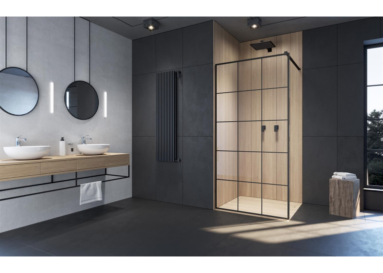 Перегородка для душу RADAWAY Walk-in Modo New Black II Factory 125 389125-54-55