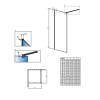Перегородка для душу RADAWAY Walk-in Modo X Black II Frame 50 389254-54-56