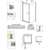 Душевая дверь RADAWAY Twist DW 80, 382001-01