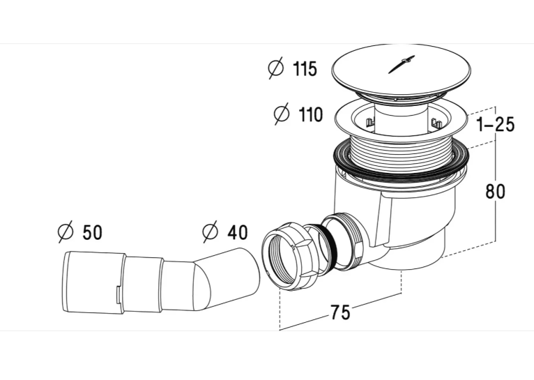 Душевая кабина RADAWAY Alienta D 80x90 c поддоном Lupo и сифоном 690P 10258090-01-01KL