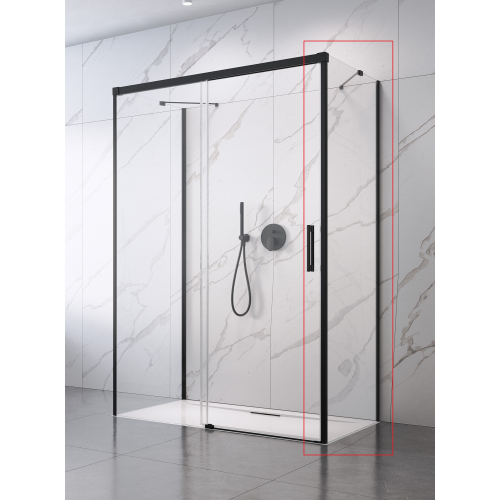 Бічна стінка RADAWAY Idea Black S1 900Rx2000 чорний/прозоре скло 387050-54-01R