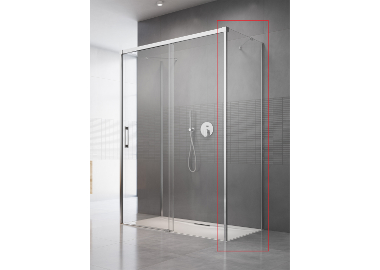  Бічна стінка RADAWAY Idea S1 1000Lx2000 хром/прозоре скло 387052-01-01L