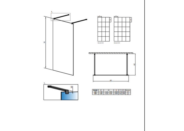 Перегородка для душу RADAWAY Walk-in Modo X Black I Factory 120 388324-54-57