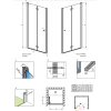 Душові двері RADAWAY Nes Black DWB 70L, 10029070-54-01L
