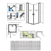 Душевая кабина RADAWAY Nes KDD II (80/80) 10031080-01-01L + 10031080-01-01R