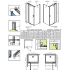 Душова кабіна RADAWAY Nes Black KDJ II (80x70) 10032080-54-01R + 10039070-01-01