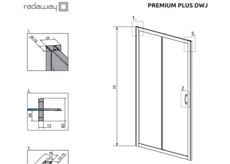 Душові двері Radaway Premium Plus DWJ 140 см 33323-01-01N