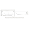 Ванна акрилова RADAWAY Tesalia 160x70 (WA1-06-160x070US) + ніжки (NWE-68) + сифон R135
