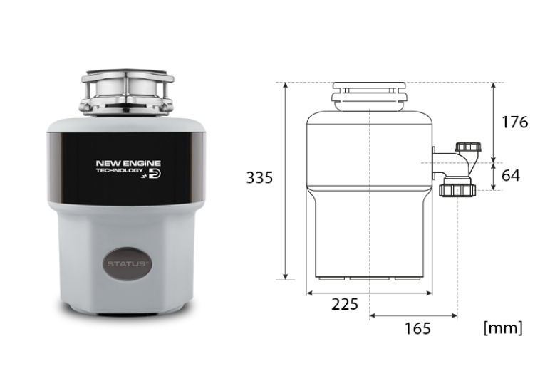 Подрібнювач харчових відходів STATUS Disposers Premium 400