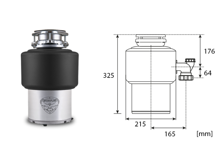 Подрібнювач харчових відходів STATUS Disposers Premium 150
