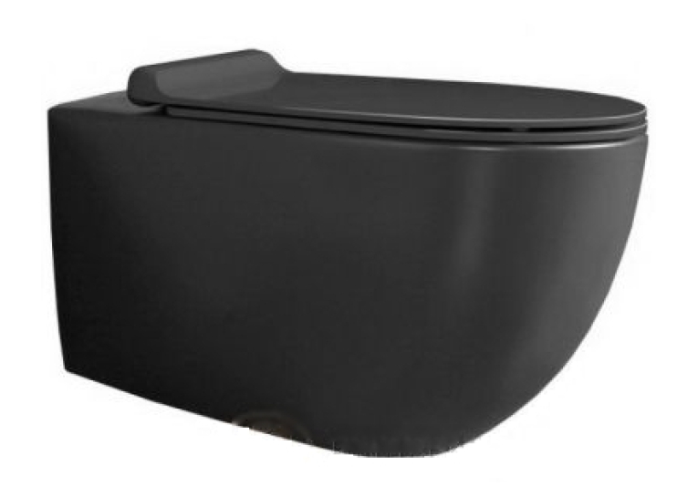 Підвісний унітаз Simas Vignoni Nero + кришка soft-close, VI18/F85/VI004NM