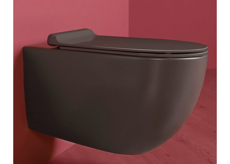 Підвісний унітаз Simas Vignoni Nero + кришка soft-close, VI18/F85/VI004NM