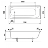  Ванна сталева SMAVIT CASSIA 170х70, 2,3 мм 8170101