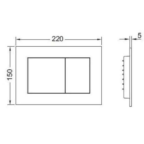 Кнопка змиву TECE NOW Chrome 9240401