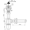 Сифон для раковини McALPINE, хром 220+255CB