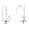 Змішувач для кухні Agua Acero-INOX035, CV023285