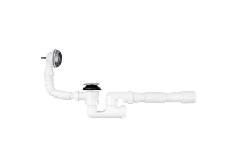 Сифон для ванни Agua BS05K 1 1/2"х40/50 мм з системою Сlick-Сlack, з переливом та ревізією, CV033454